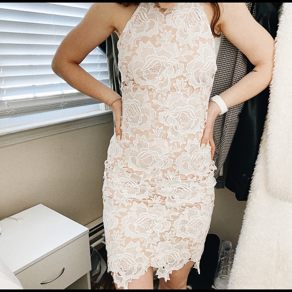 Lulus White Lace Dress